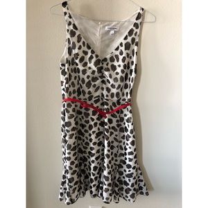 Belted animal print dress